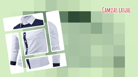 Camisa casual azul