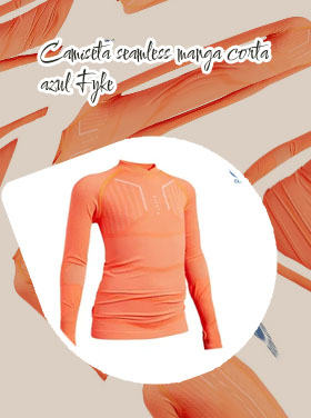 Camiseta termica azul decathlon