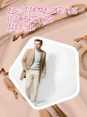 Pantalon camel hombre